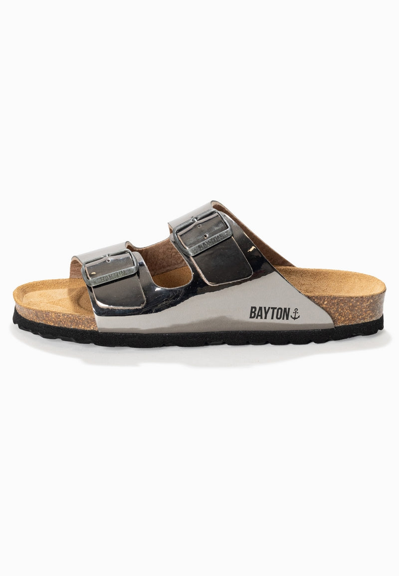 Atlas 2 Straps Dark Silver Sandals