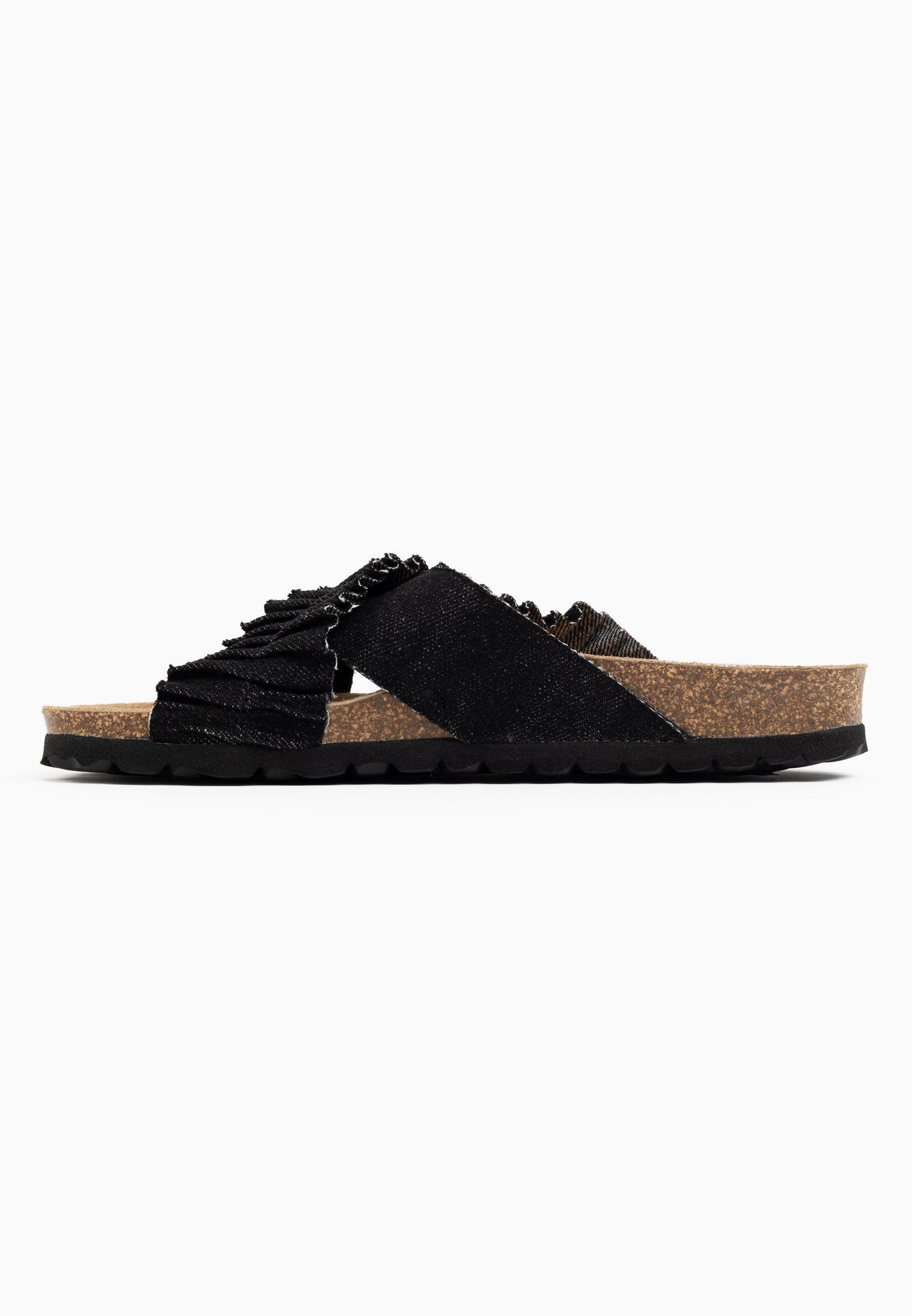 Sandalias Victoire De 2 Tiras Denim Negro