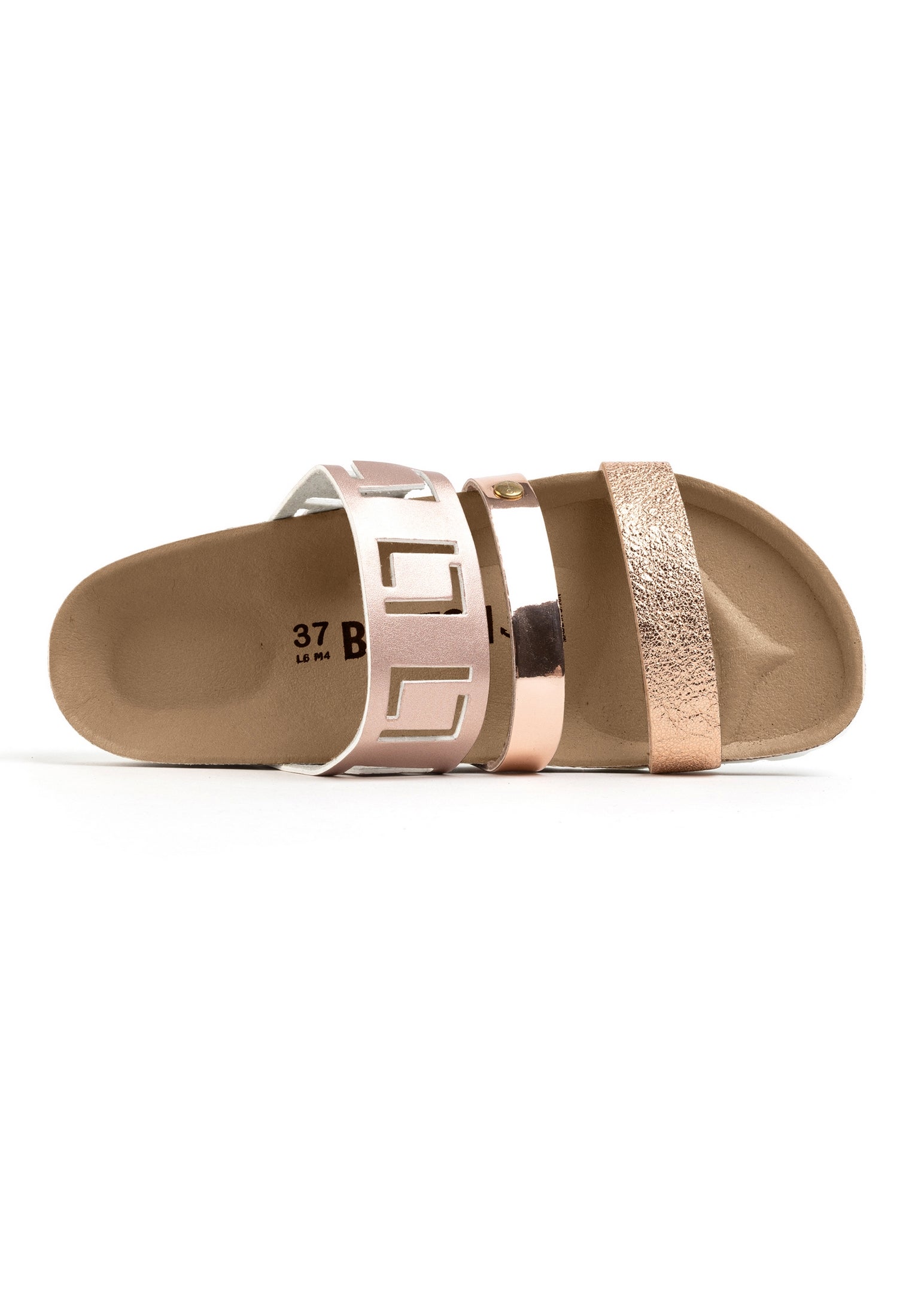 Galice Rose Gold Multi-Strap Sandals