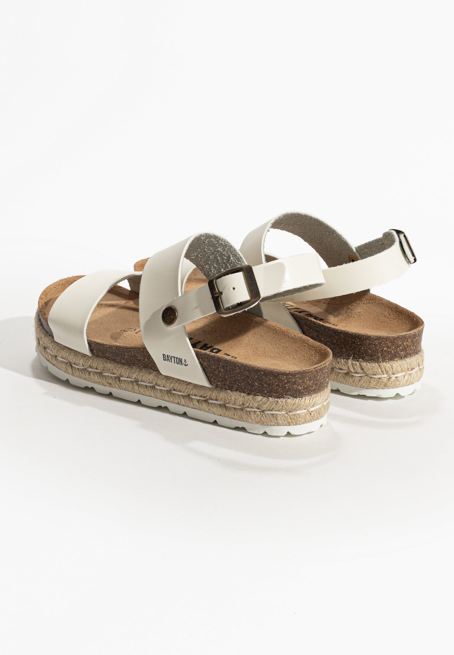 Kenji White Platform Sandals 100% Leather