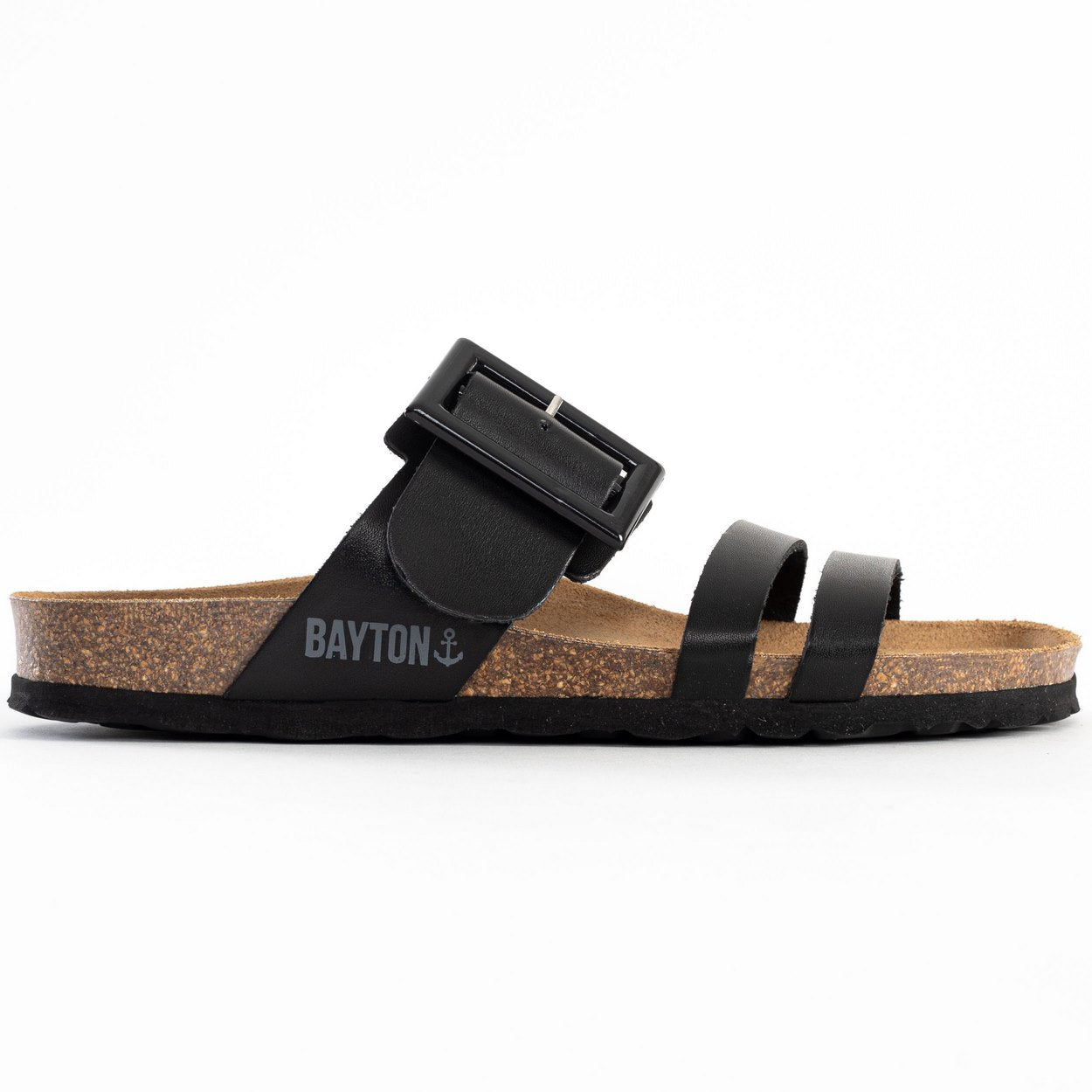 Ferrol Black Multi-Strap Sandals