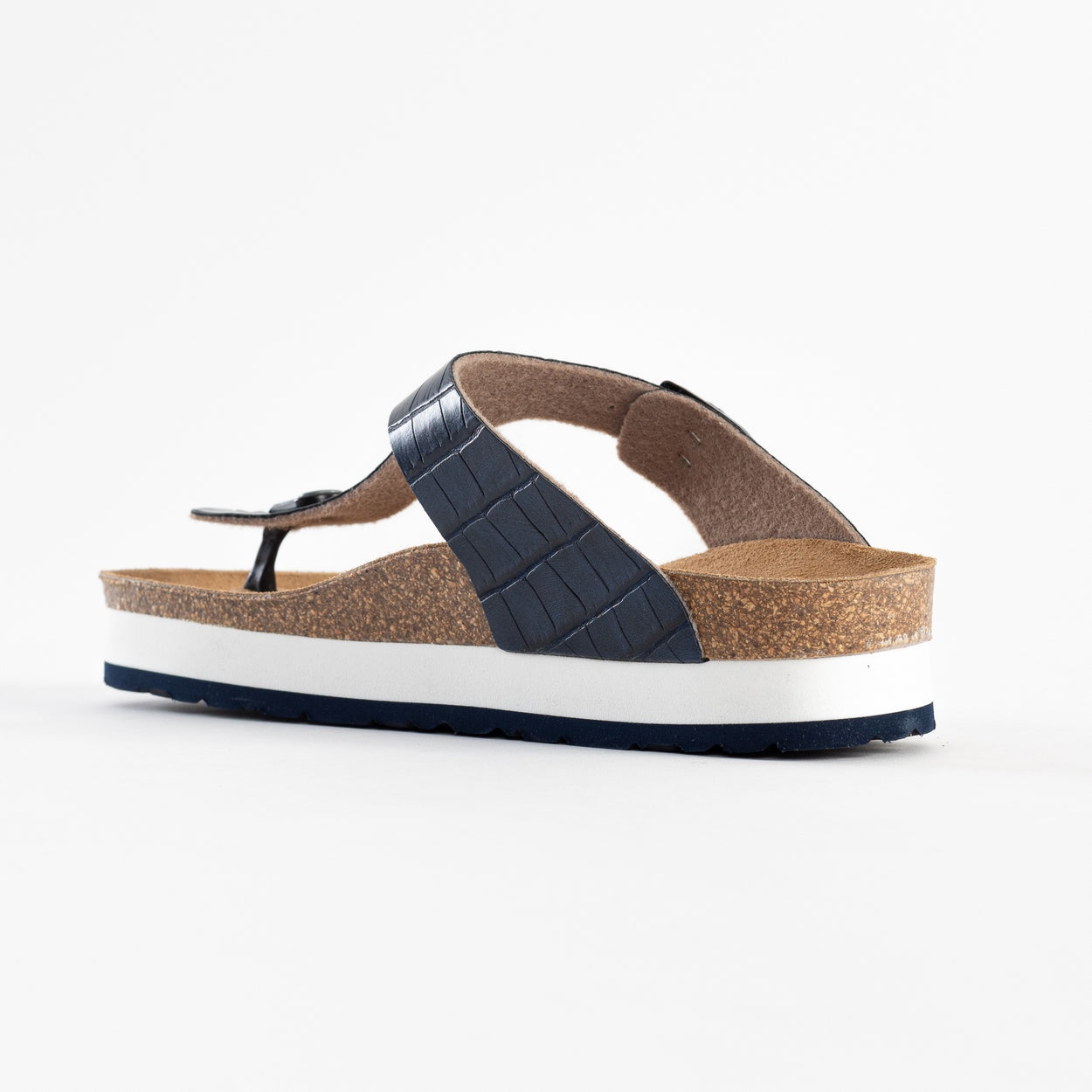 Asturias Navy Blue Platform Sandals