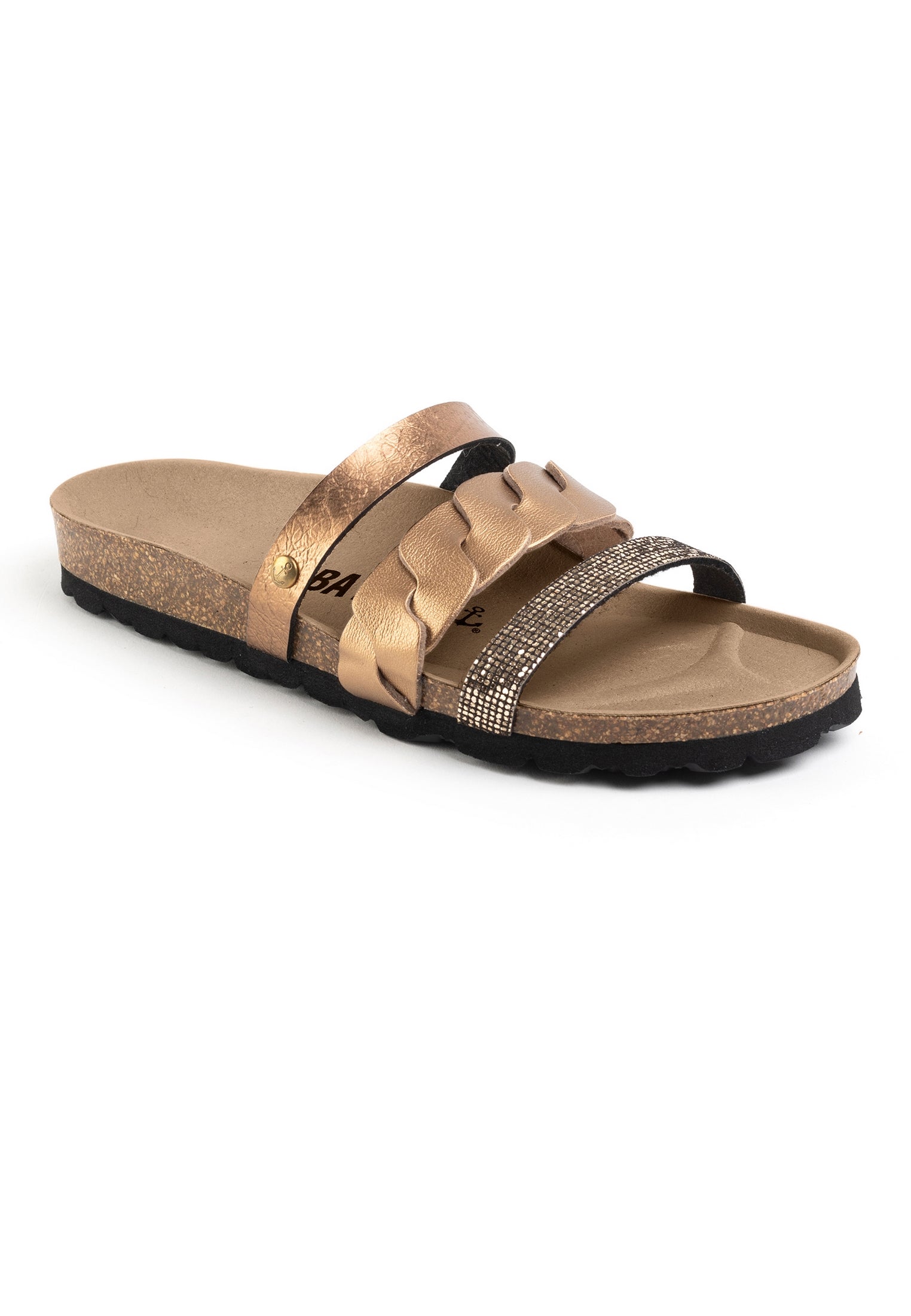 Bronze Coral Multi-Strap Sandals