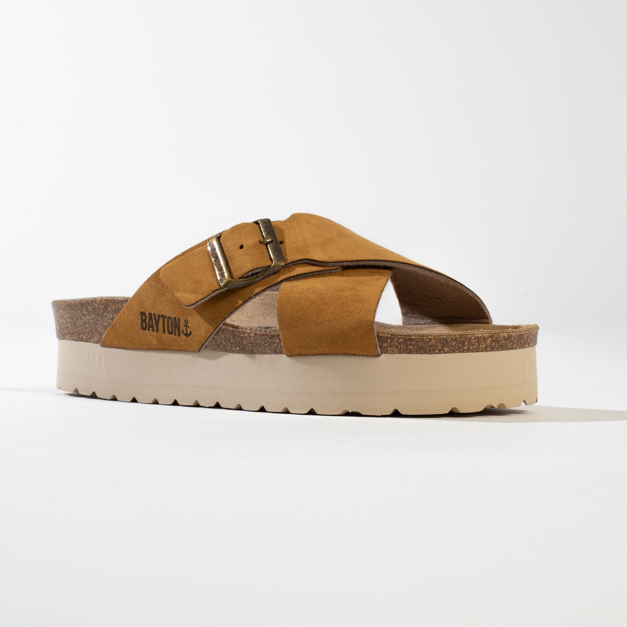 Ajax Tan Platform Sandals