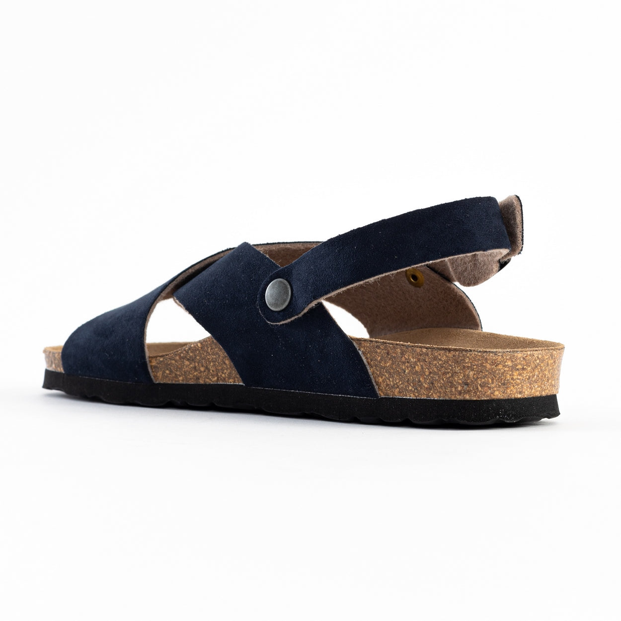 Navy Blue Tweed Multi-Strap Sandals