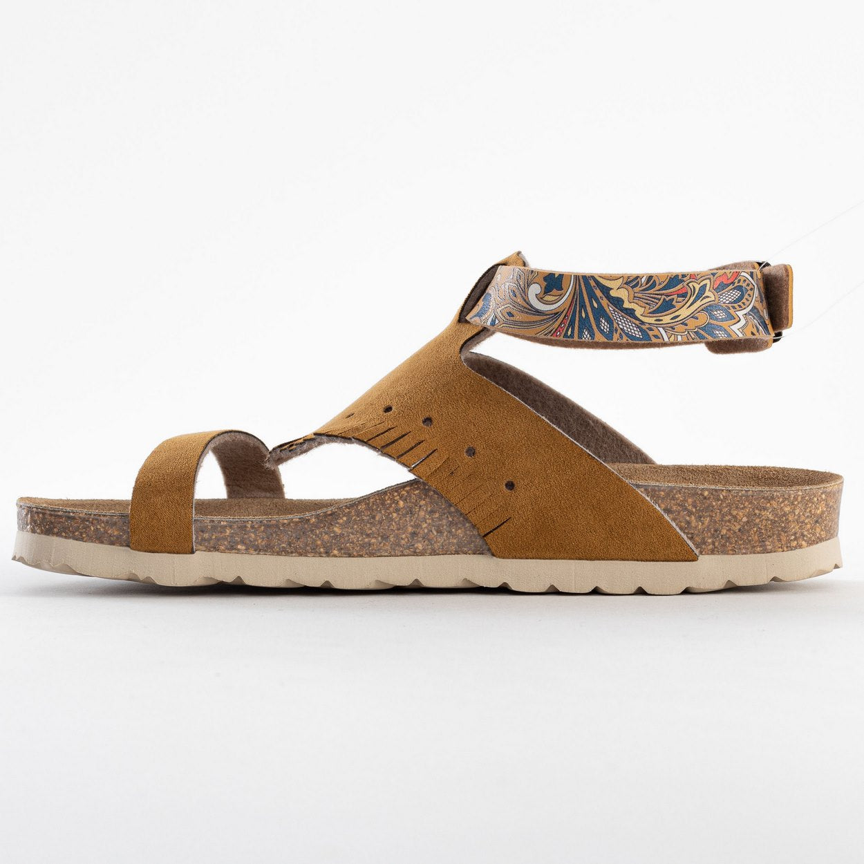 Morella Tan and Python Multi-Strap Sandals