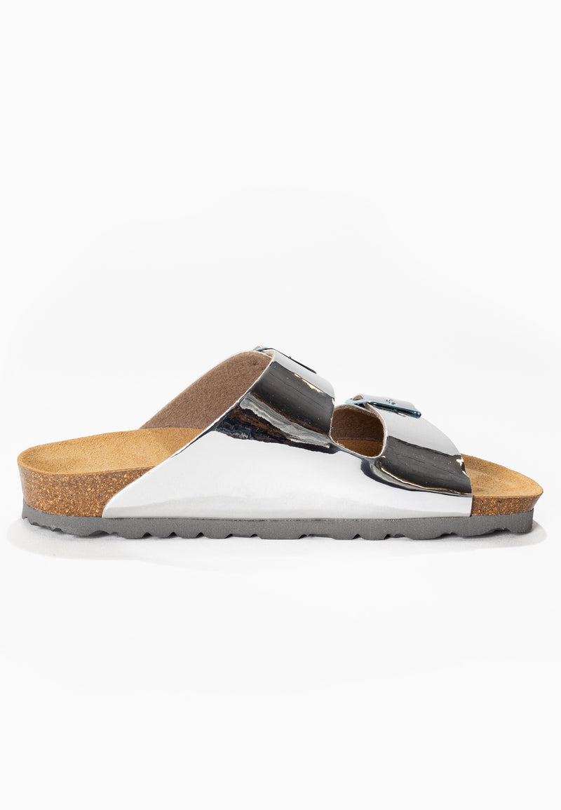 Atlas Silver 2 Strap Sandals