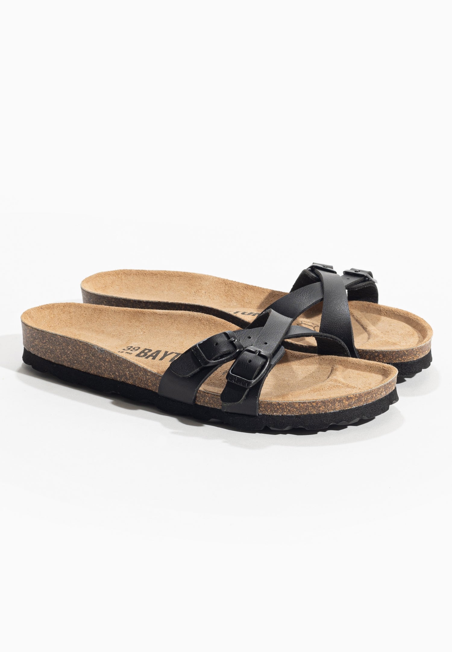 Black Manila 2 Strap Sandals