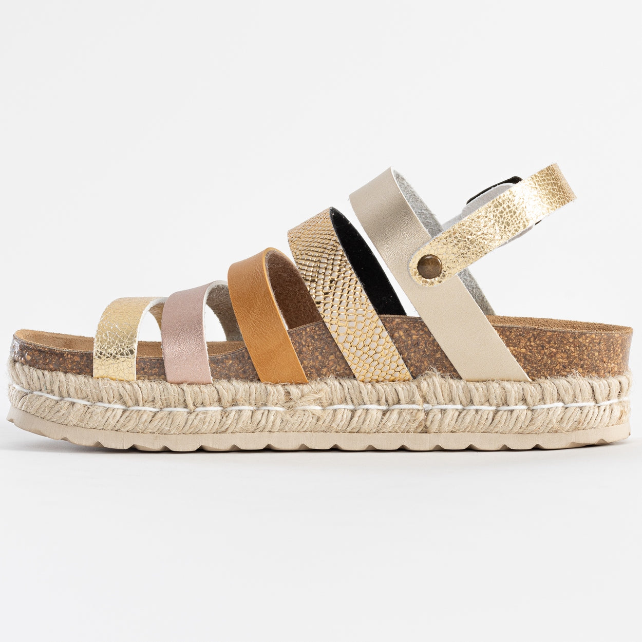 Umbria Multi-Strap Multicolor Platform Sandals