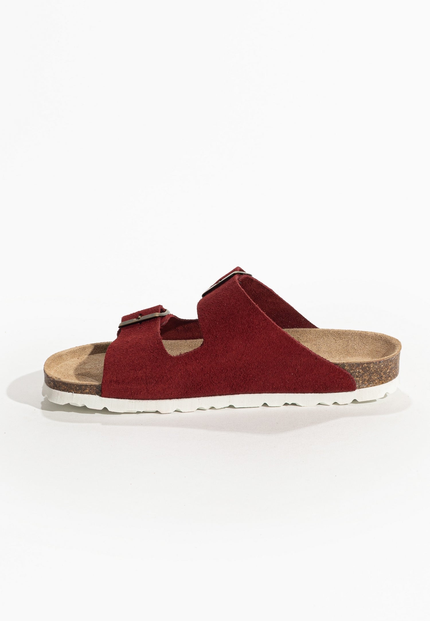 Tracy Red Suede Leather 2 Strap Sandals