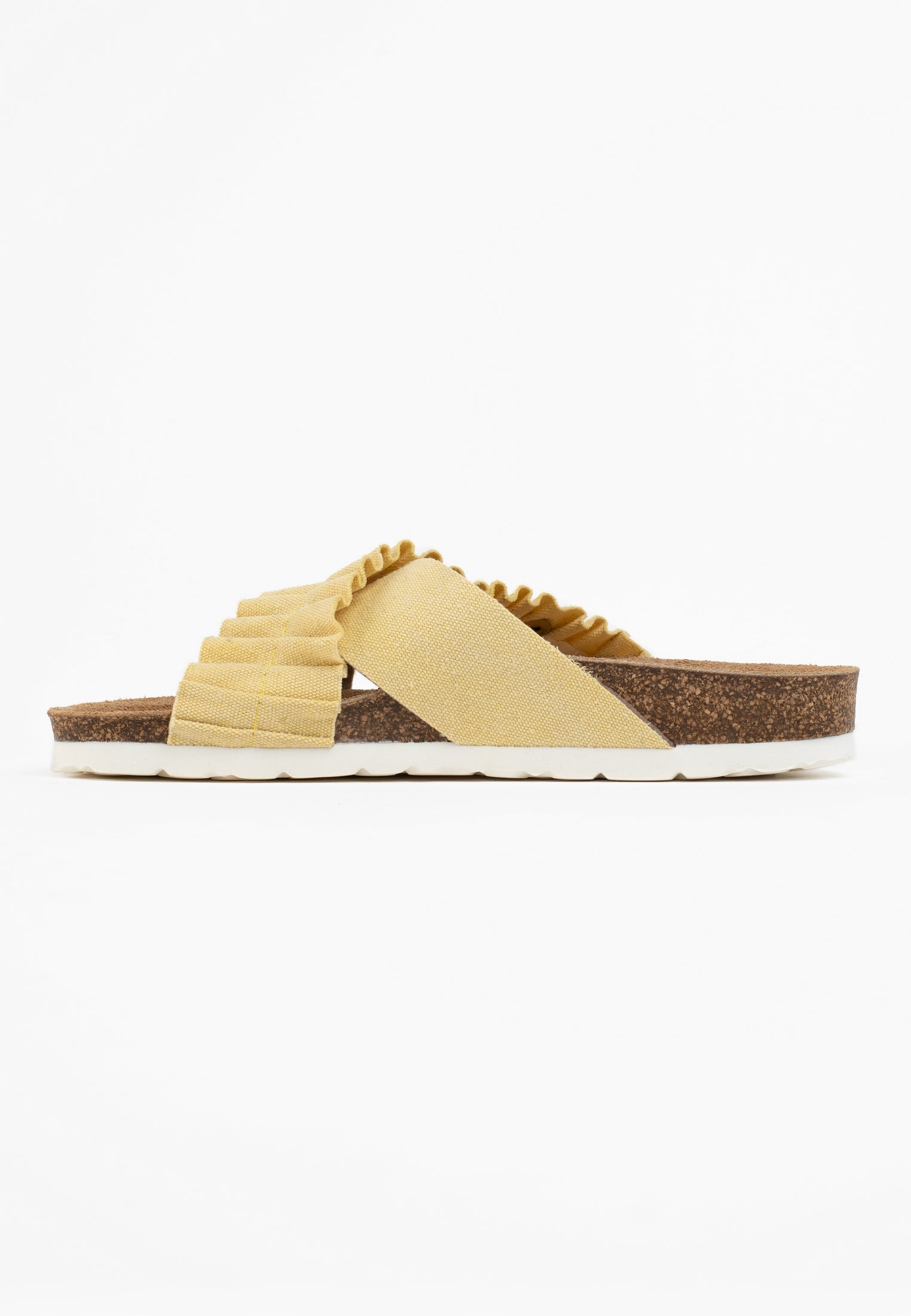 Victoire Yellow Denim 2 Strap Sandals