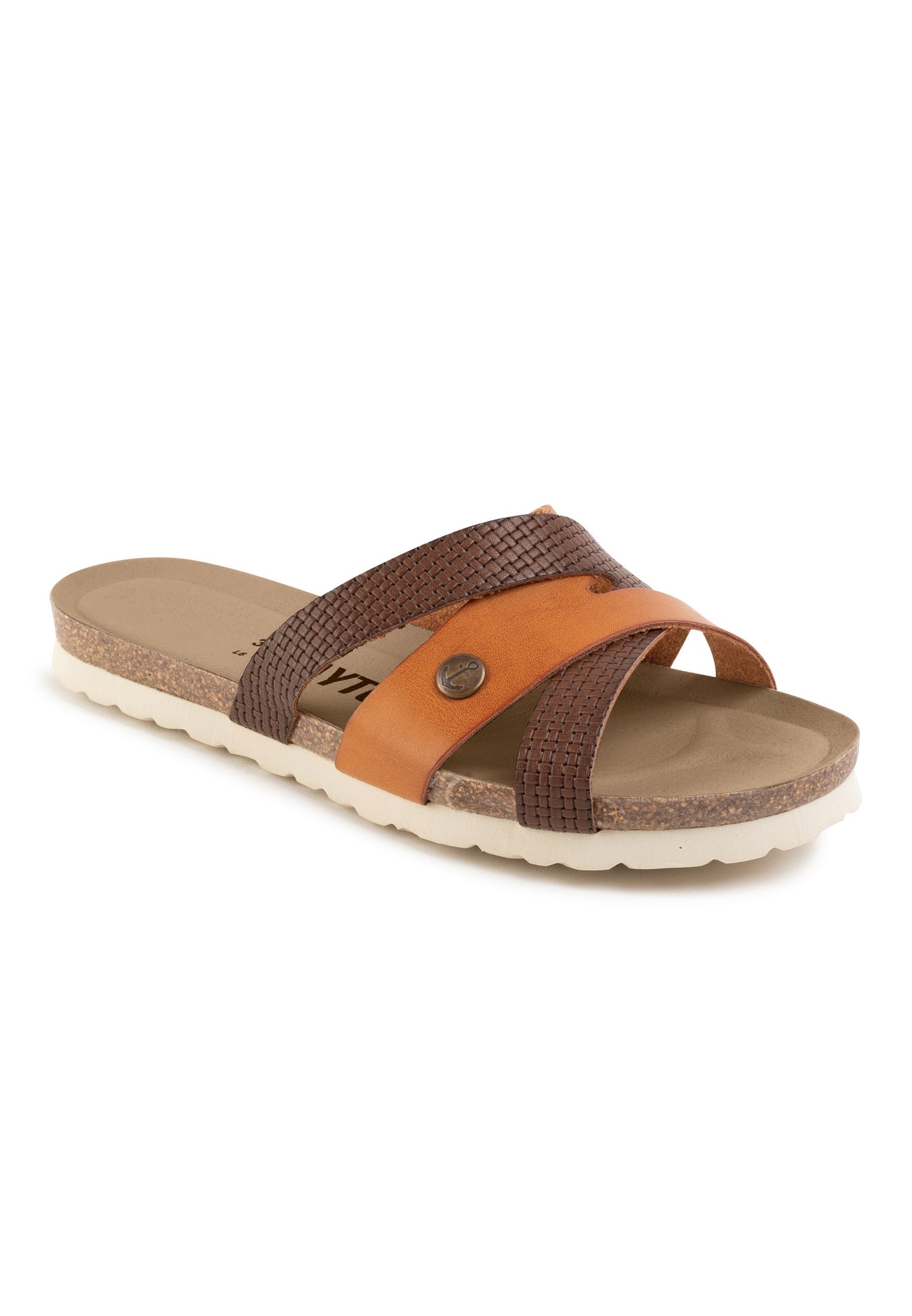 Brown and Camel Samoa Multi-Strap Sandals