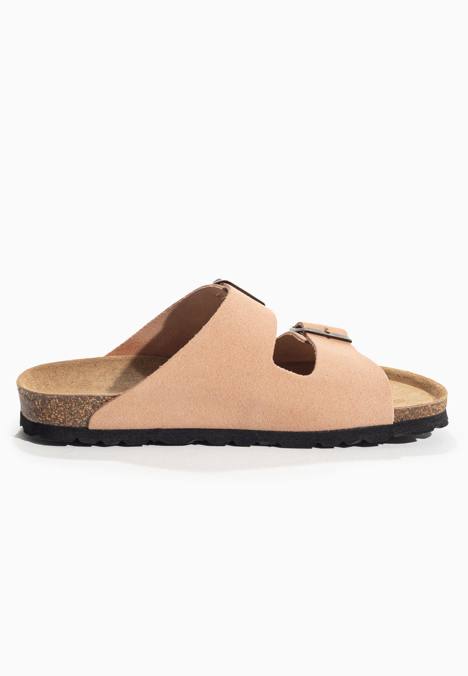 Tracy Peach Suede Leather 2 Strap Sandals