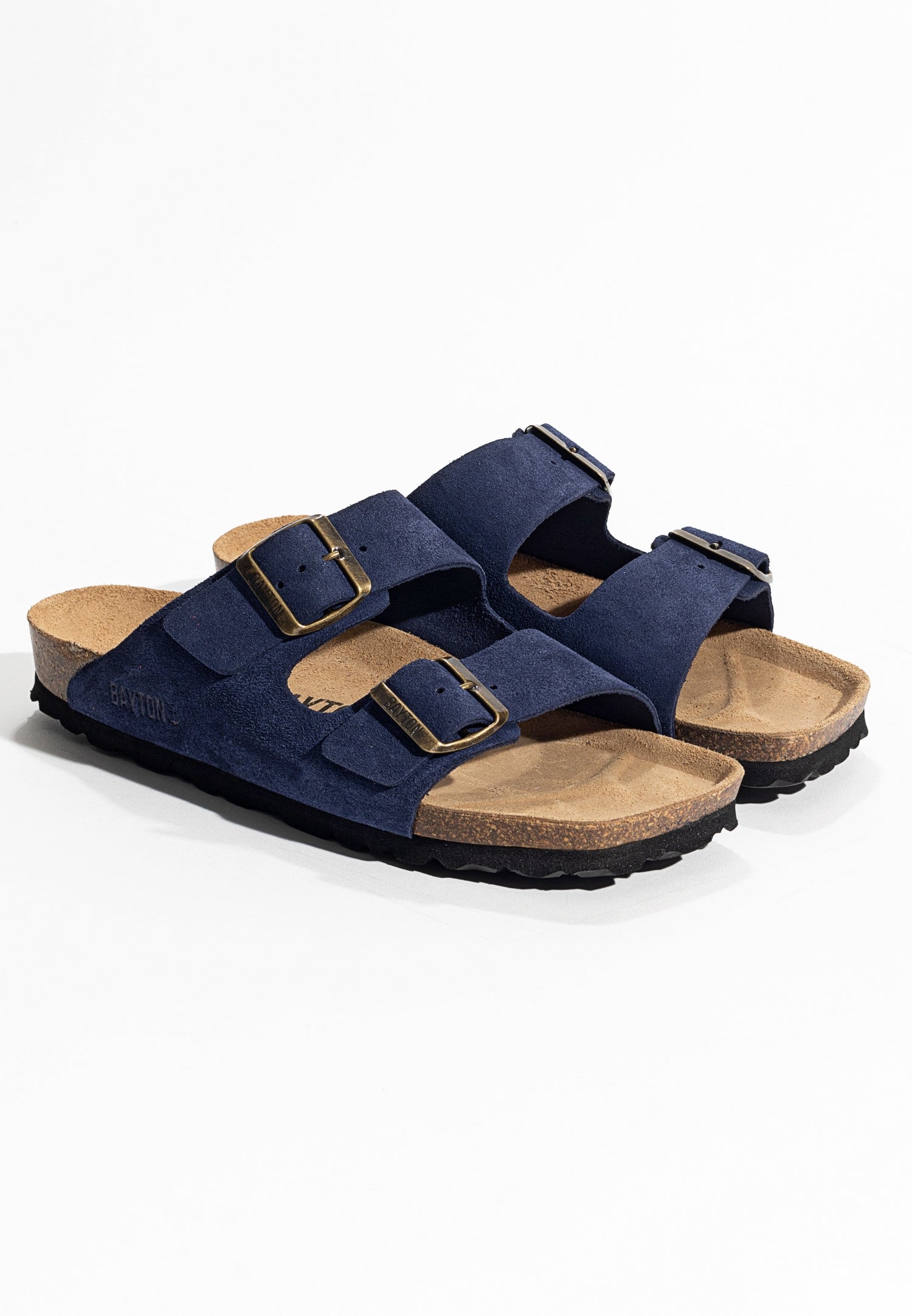 Sandales 2 Brides Atlas Bleu marine en Cuir Suédé