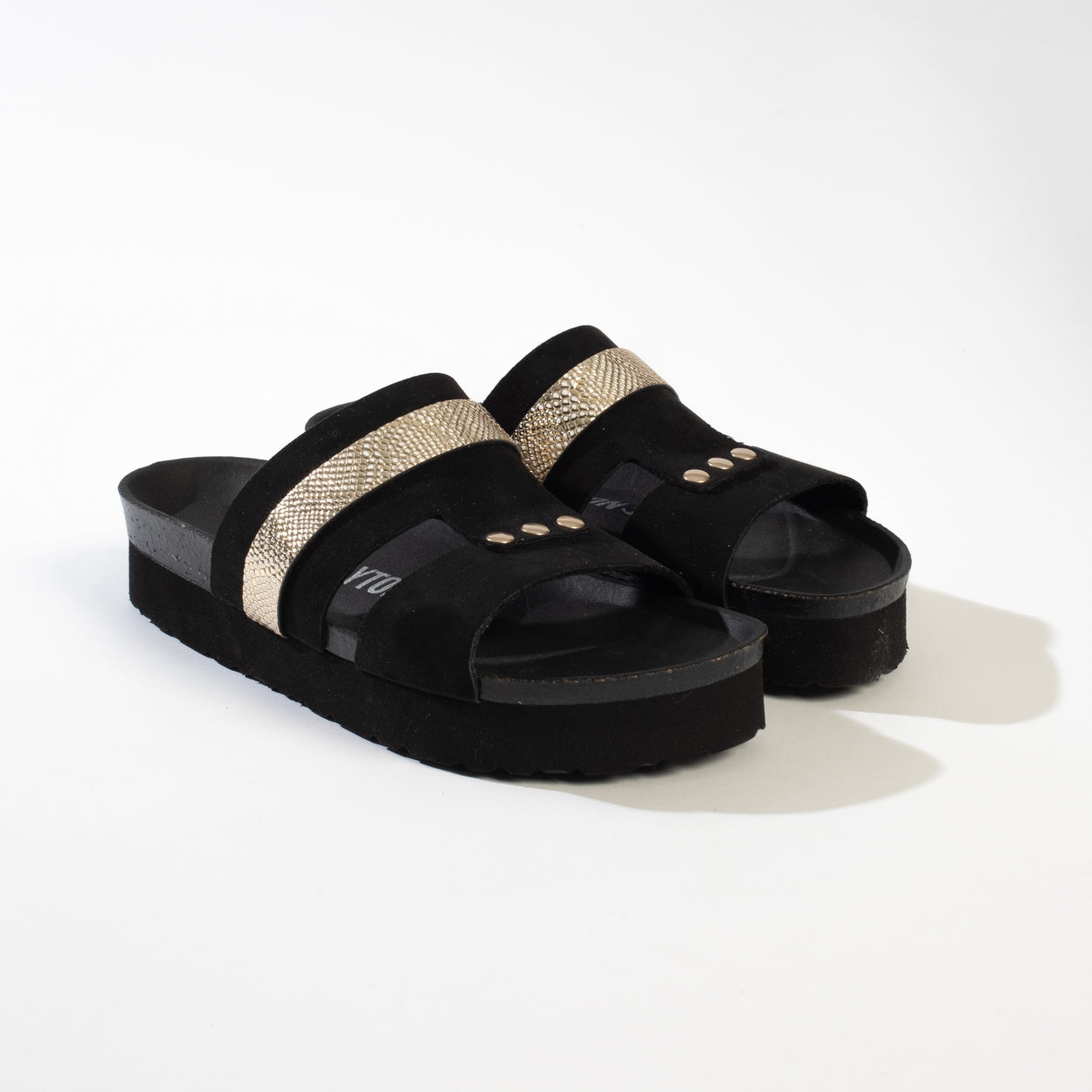 Sandalias Melfi Plataforma Negro