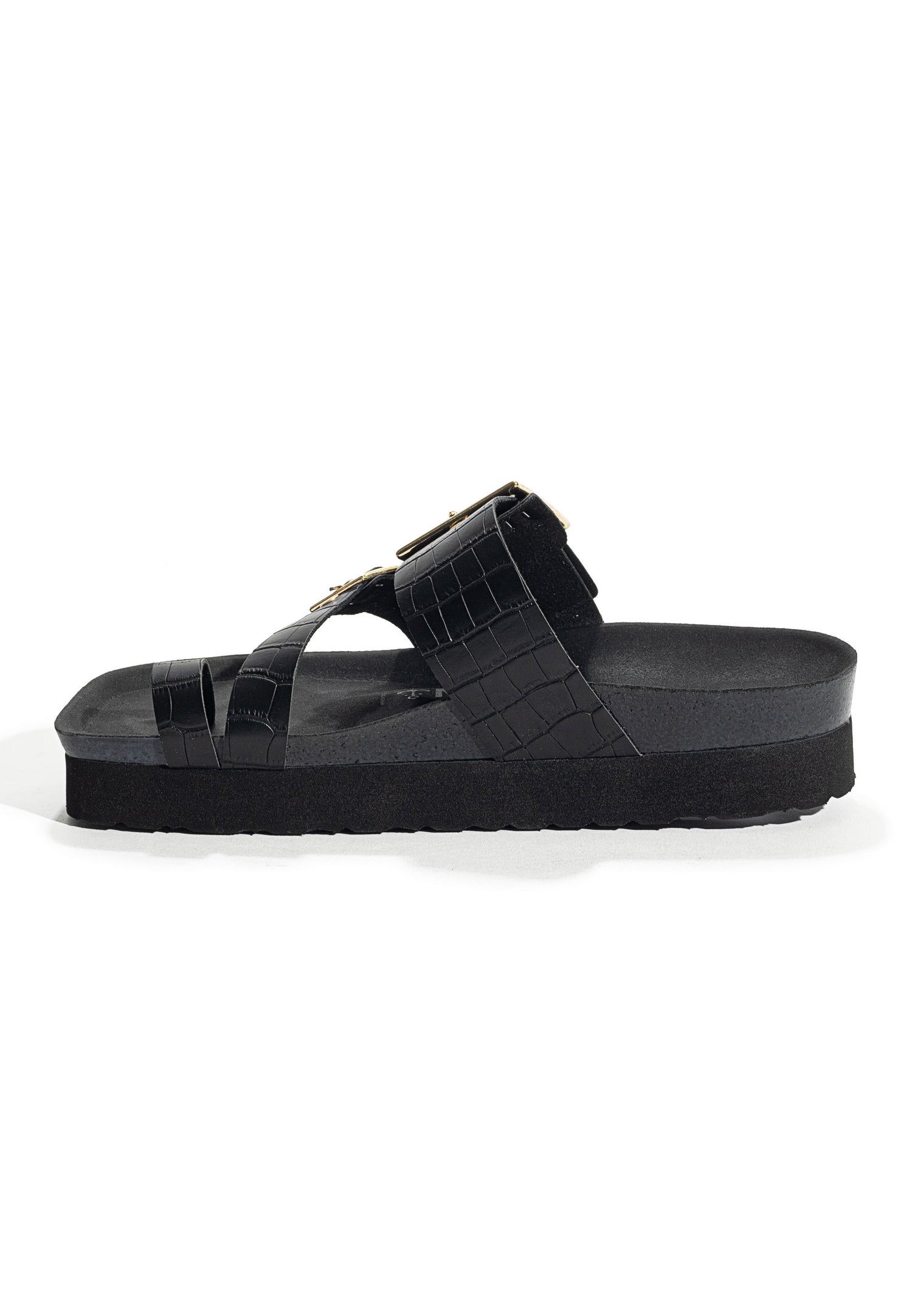 Lucrezia Black Platform Sandals