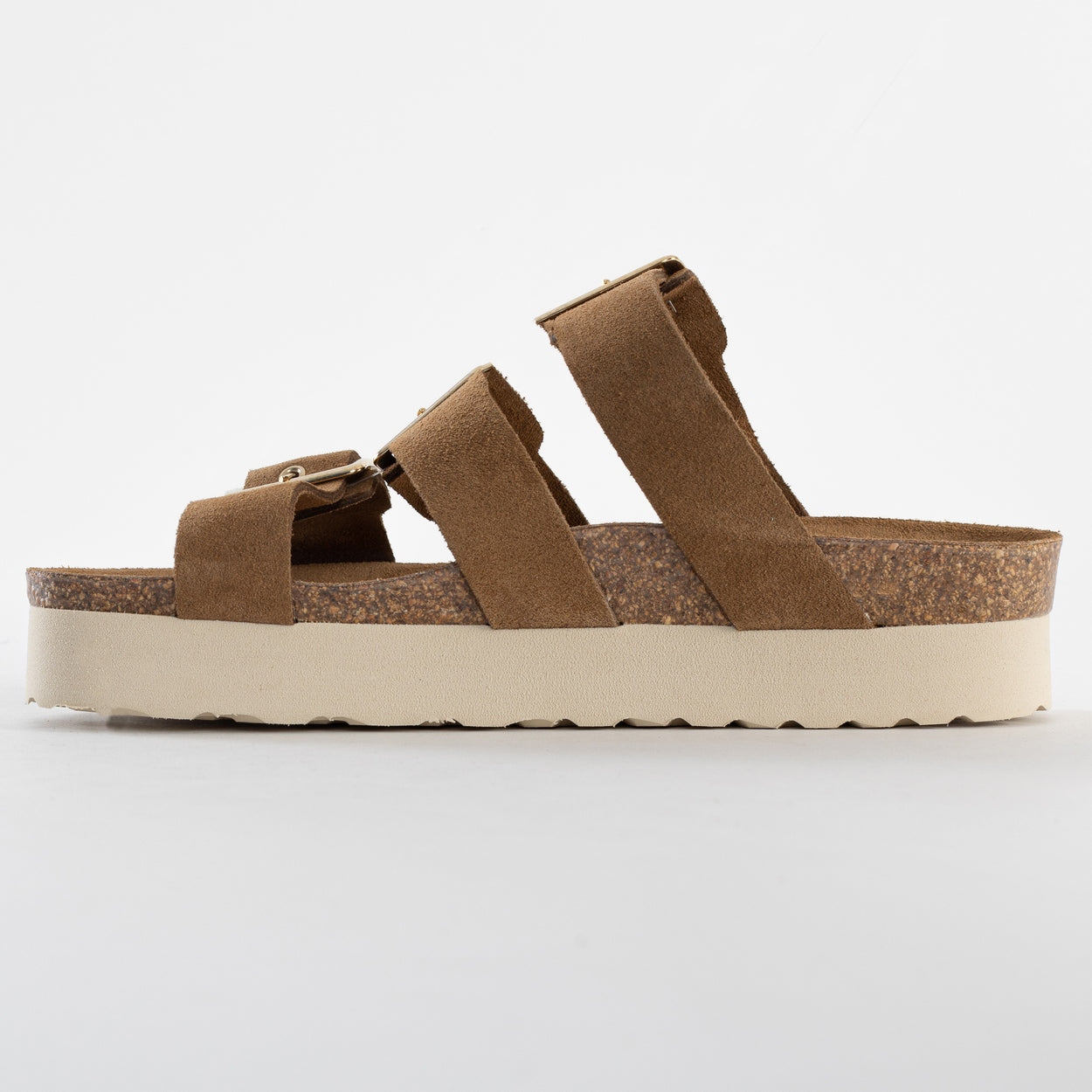 Sandales Castelo Camel à Plateforme en cuir Suédé