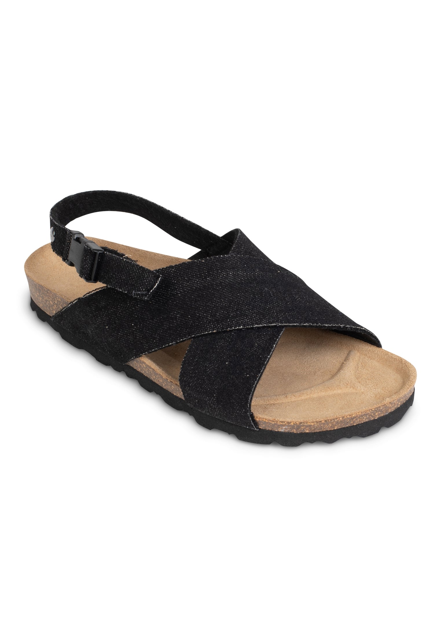 Sandales Sanary Noir Denim Multi-Brides