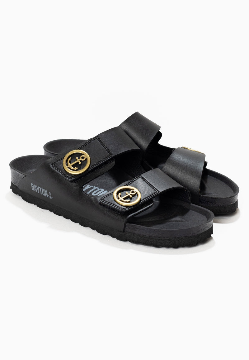 Black Anatol 2 Strap Sandals