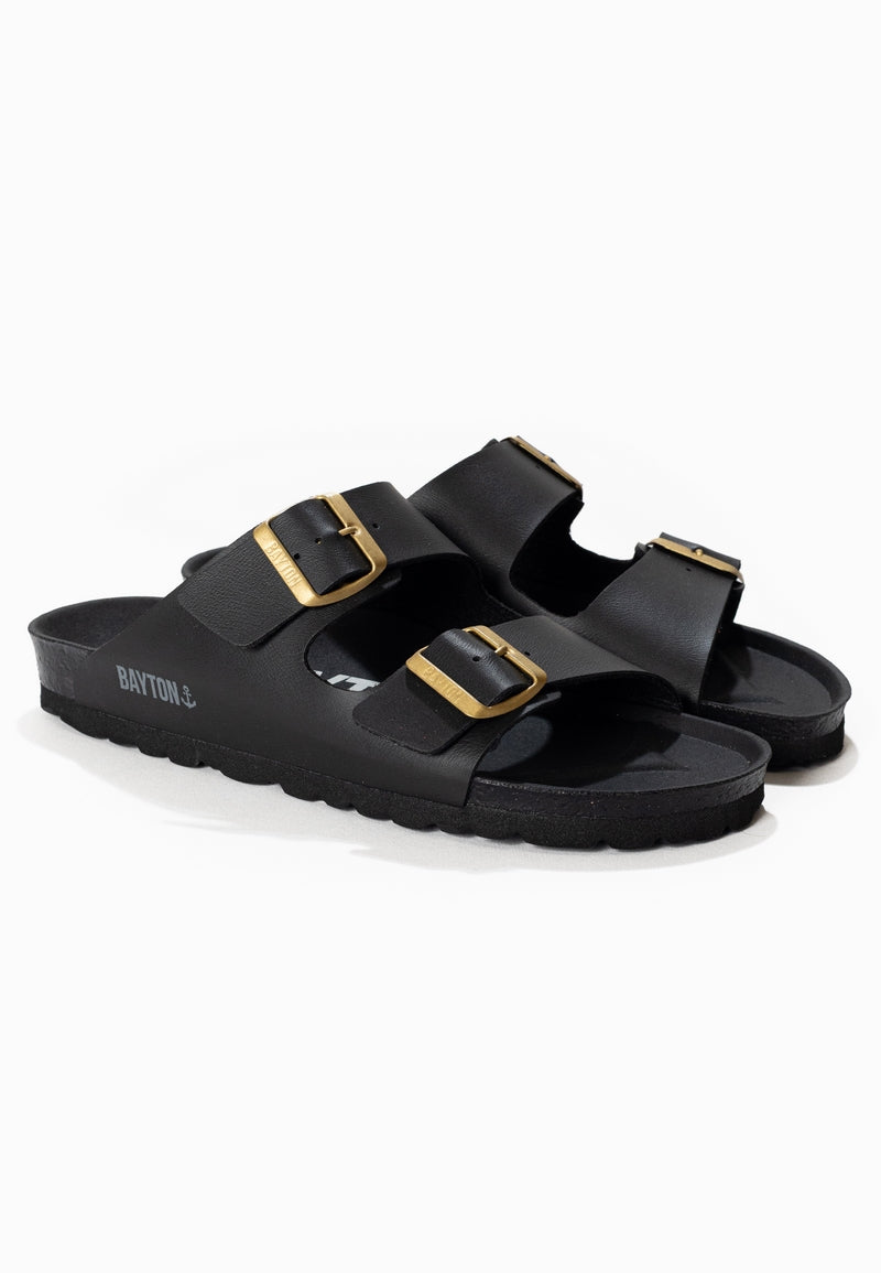 Atlas Black 2 Strap Sandals