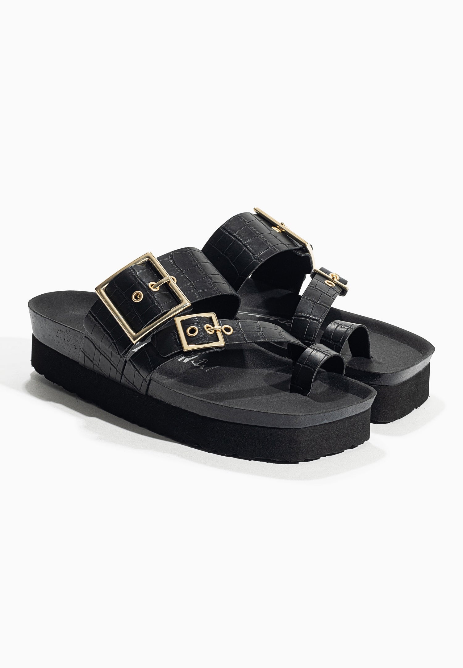 Lucrezia Black Platform Sandals