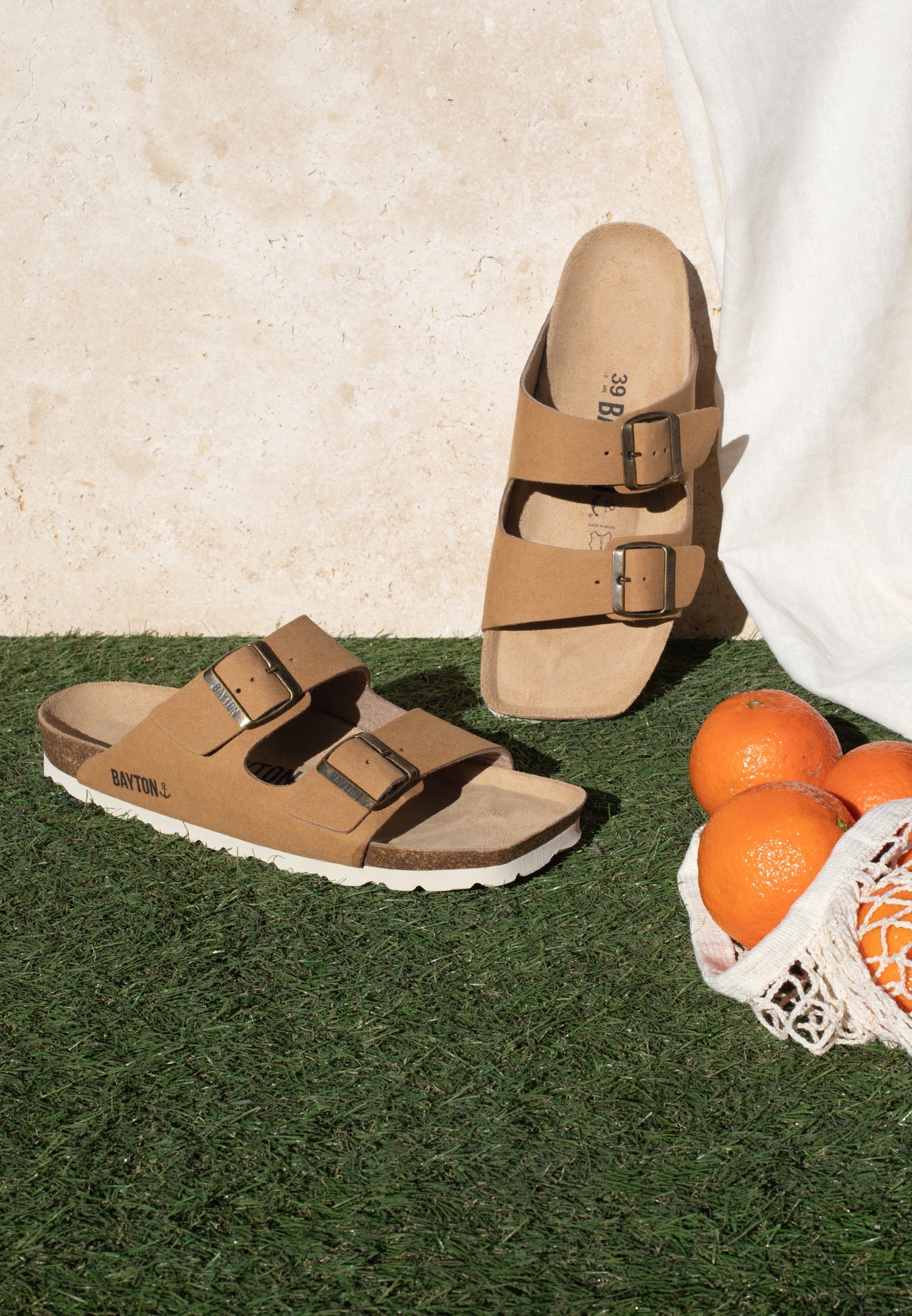 Atlas Camel 2 Strap Sandals