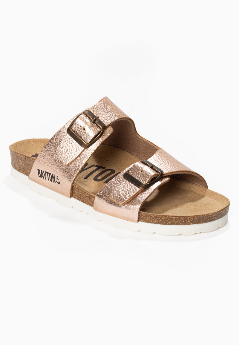 Ilithyie Rose Gold 2 Strap Sandals