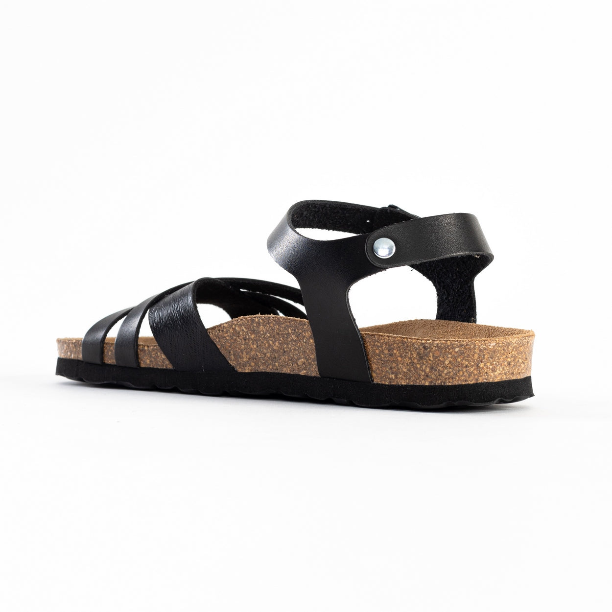 Denia Black Multi-Strap Sandals