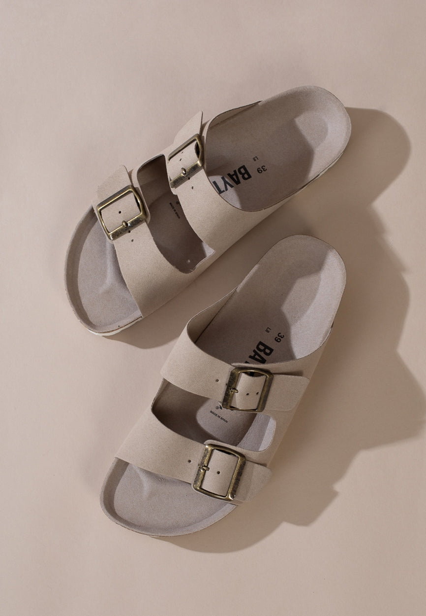 Atlas Beige 2 Strap Sandals