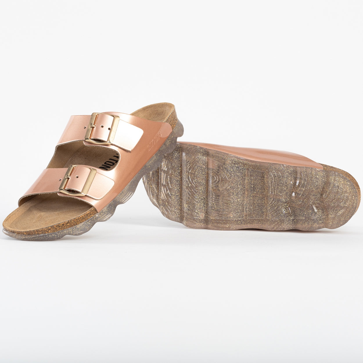 Atlas Rose Gold 2 Strap Sandals