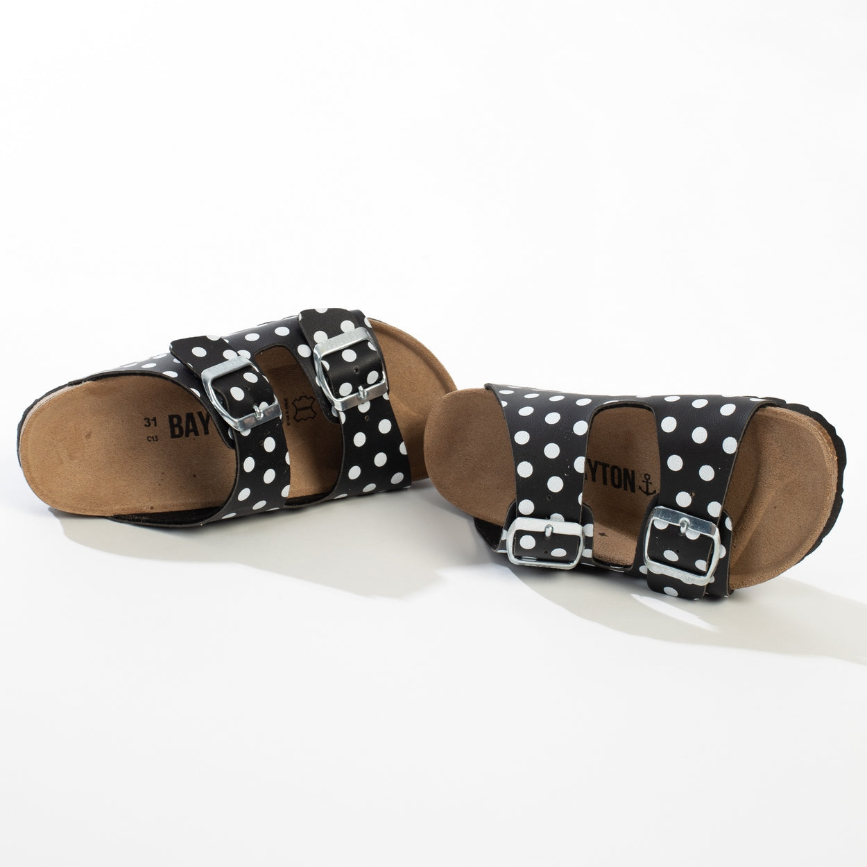 Black And White Atlas 2 Strap Sandals