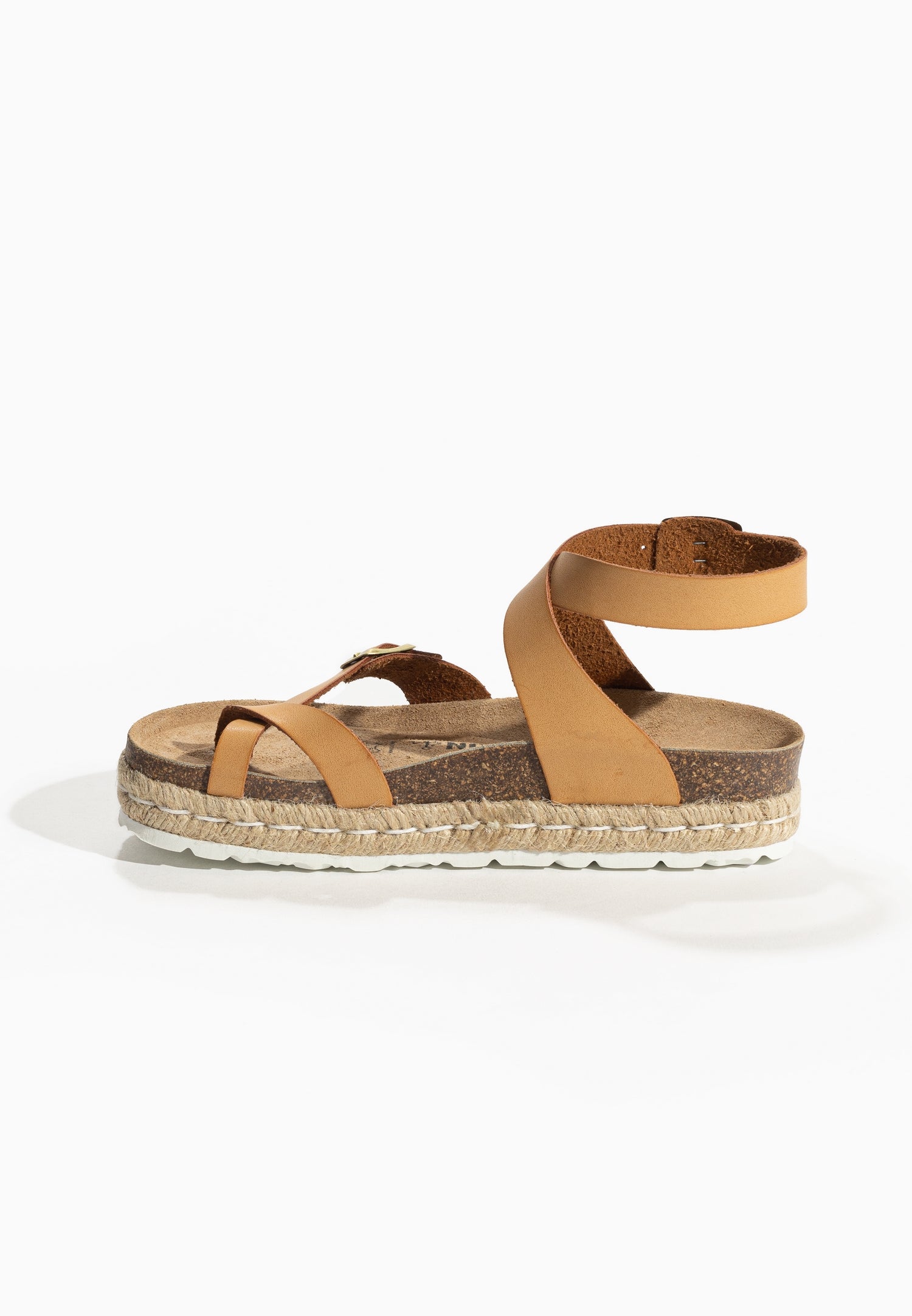 Den Camel Platform Sandals