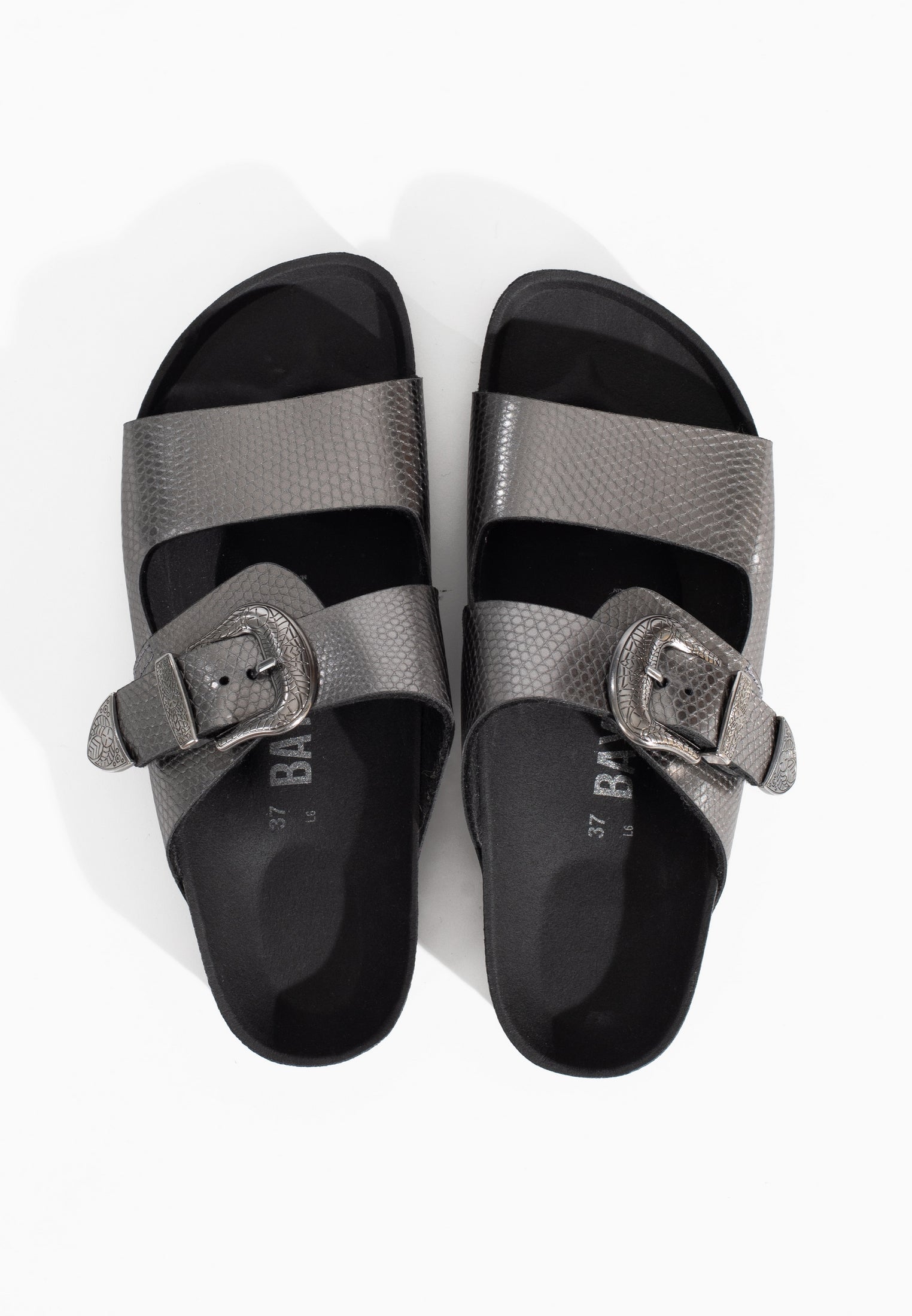 Attila Pewter 2 Straps Sandals