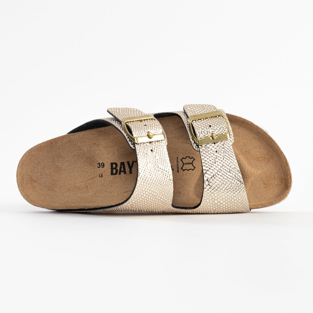 Atlas Light Gold 2 Strap Sandals