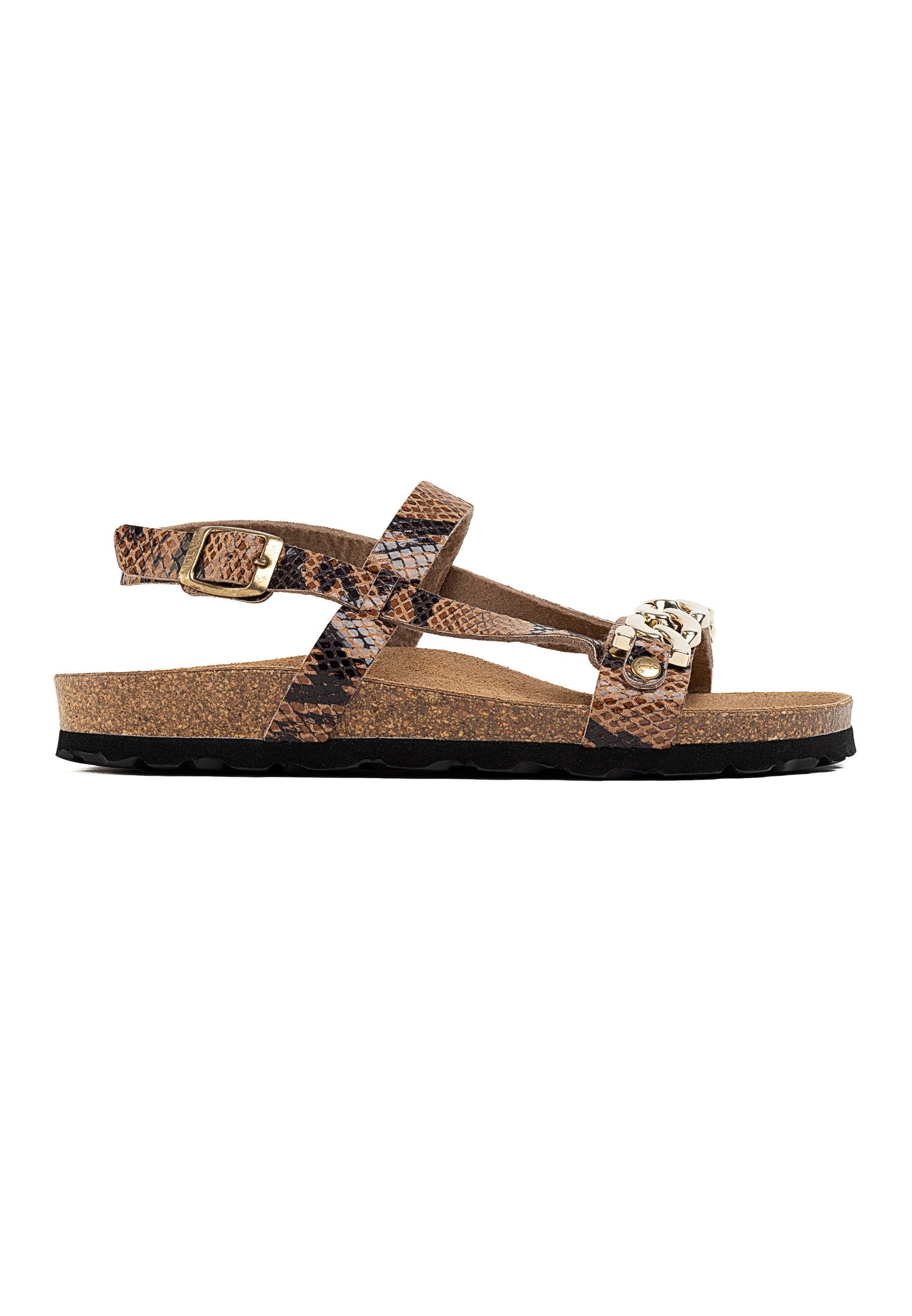 Ramatuelle Dark Brown Multi-Strap Sandals