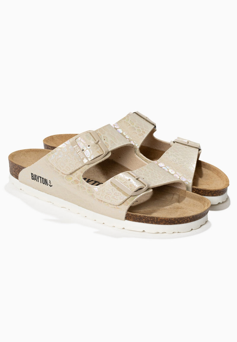 Atlas Beige 2 Strap Sandals