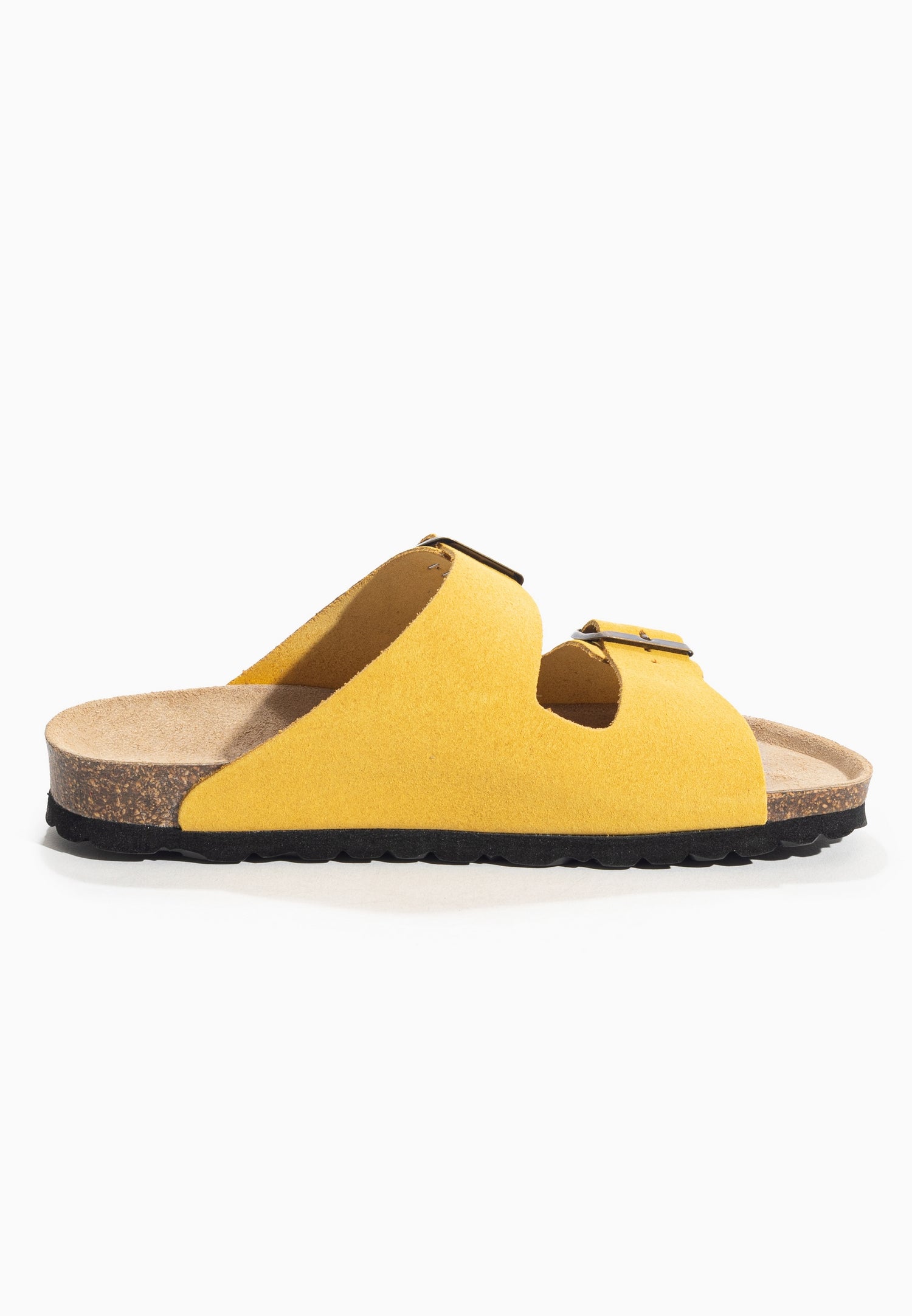 Tracy Yellow Suede Leather 2 Strap Sandals