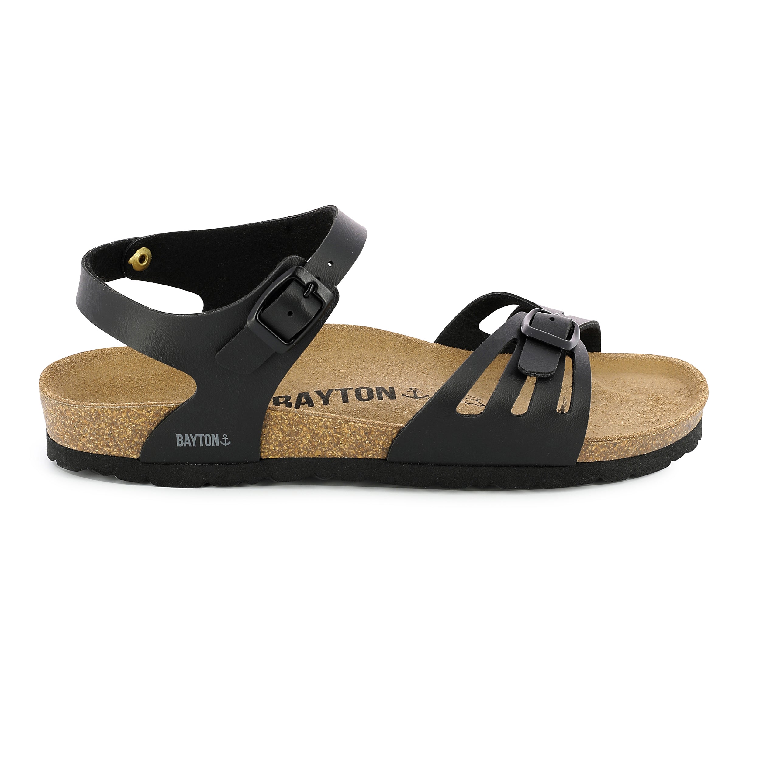 Eos Black Multi-Strap Sandals