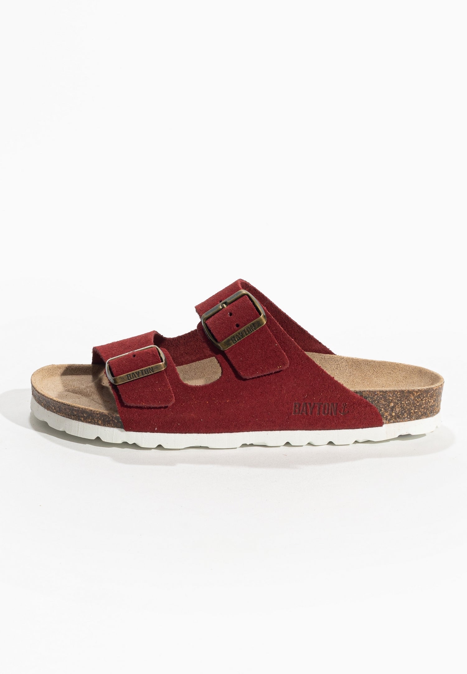 Tracy Red Suede Leather 2 Strap Sandals