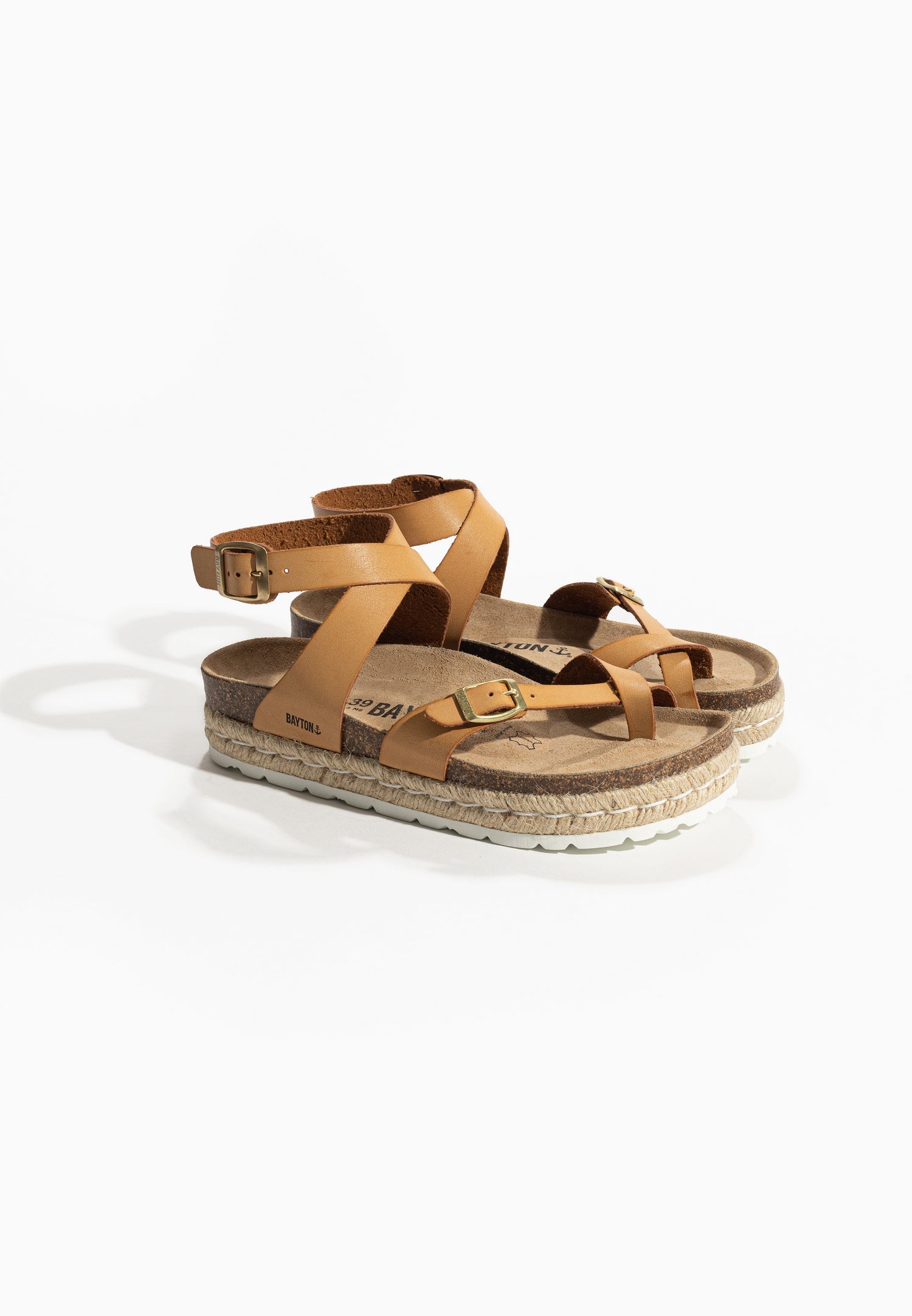 Den Camel Platform Sandals