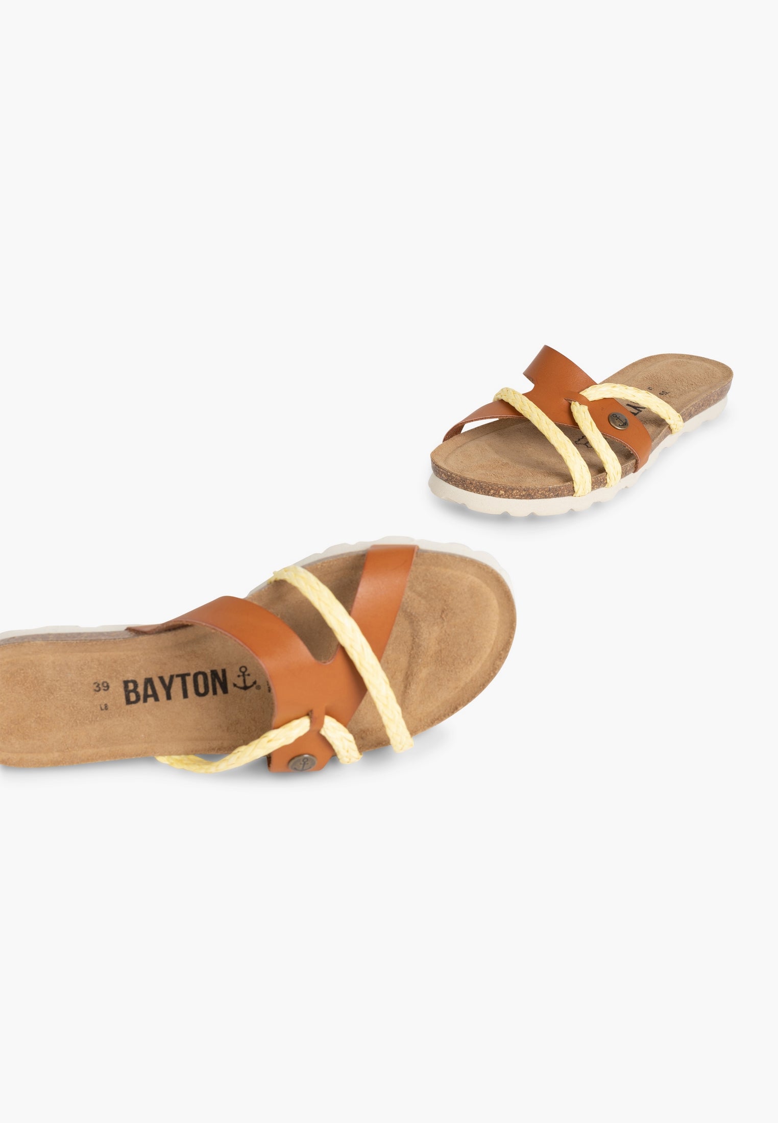 Slimen Caramel and Gold Multi-Strap Sandals