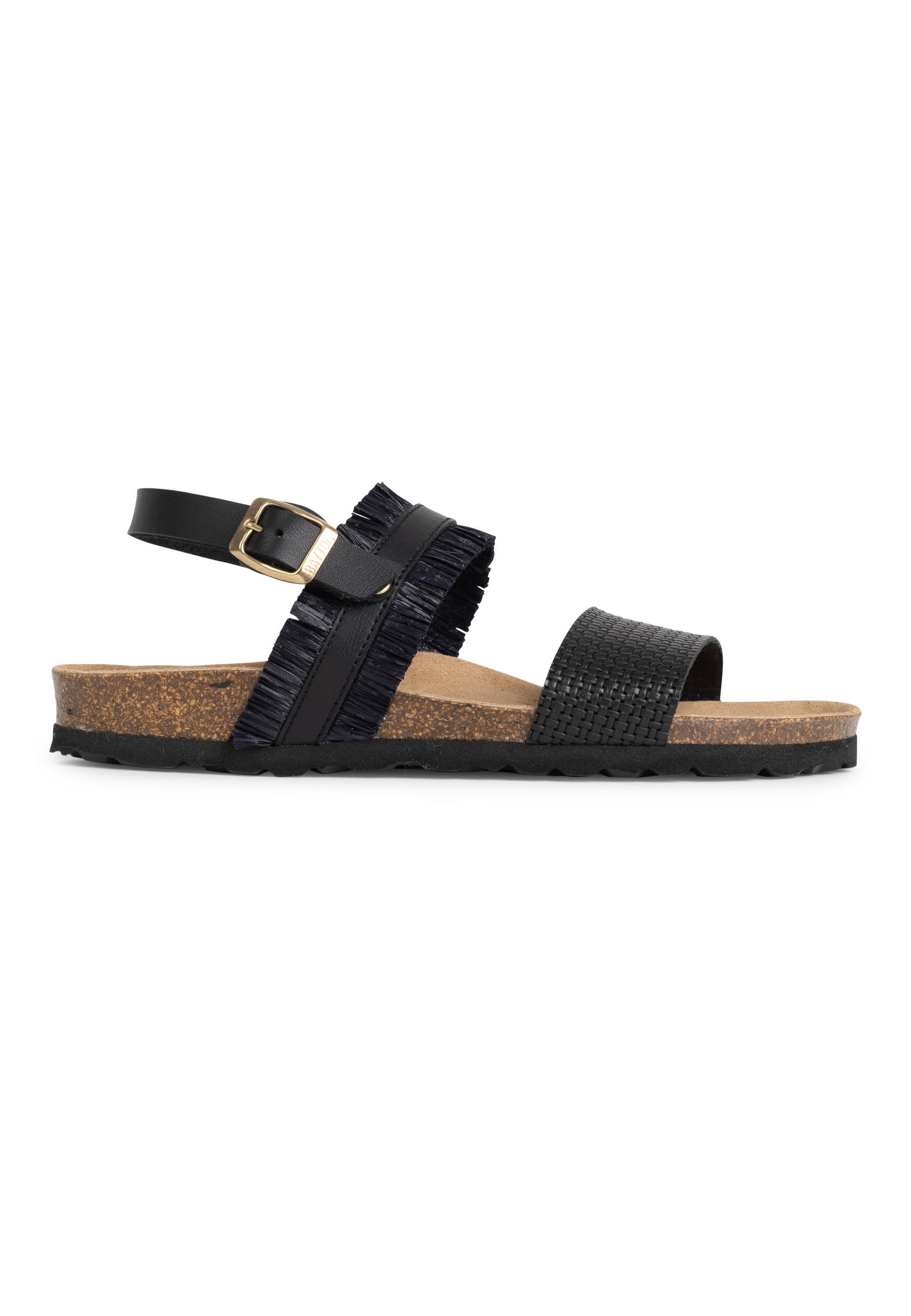 Romane Black Multi-Strap Sandals