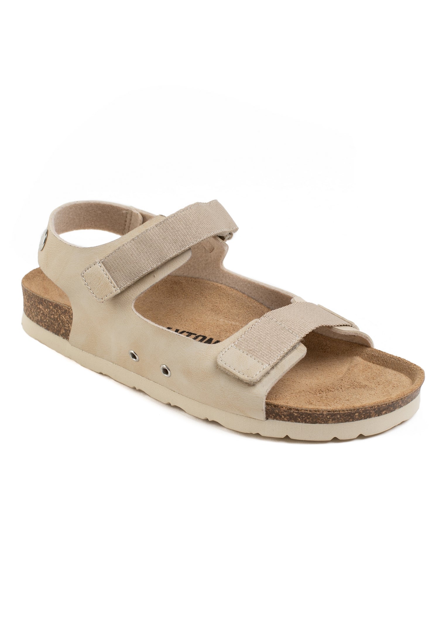 Spent Gold and Beige Multi-Strap Sandals