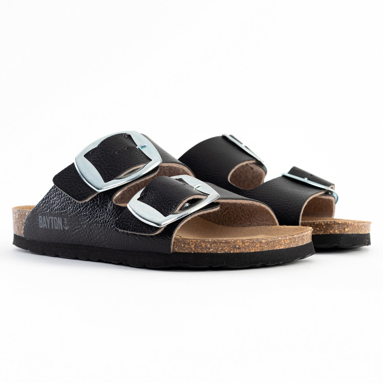 Alicante Black 2 Strap Sandals