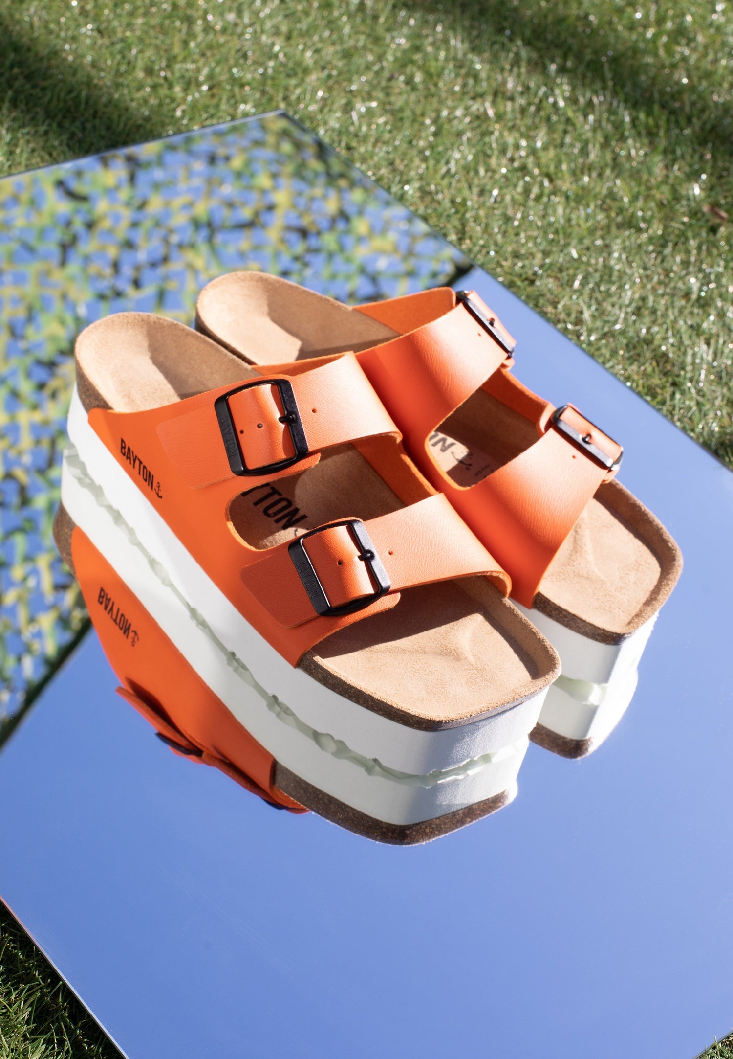 Japet Orange Platform Sandals