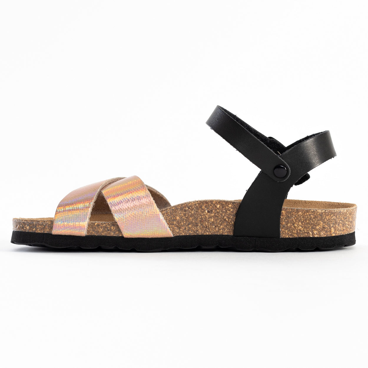 Vallado Black and Multicolor Multi-Strap Sandals