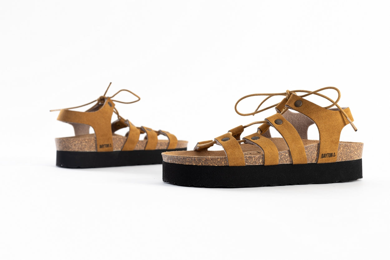 Jaen Tan Platform Sandals