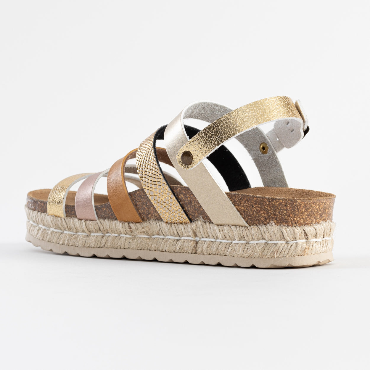 Umbria Multi-Strap Multicolor Platform Sandals