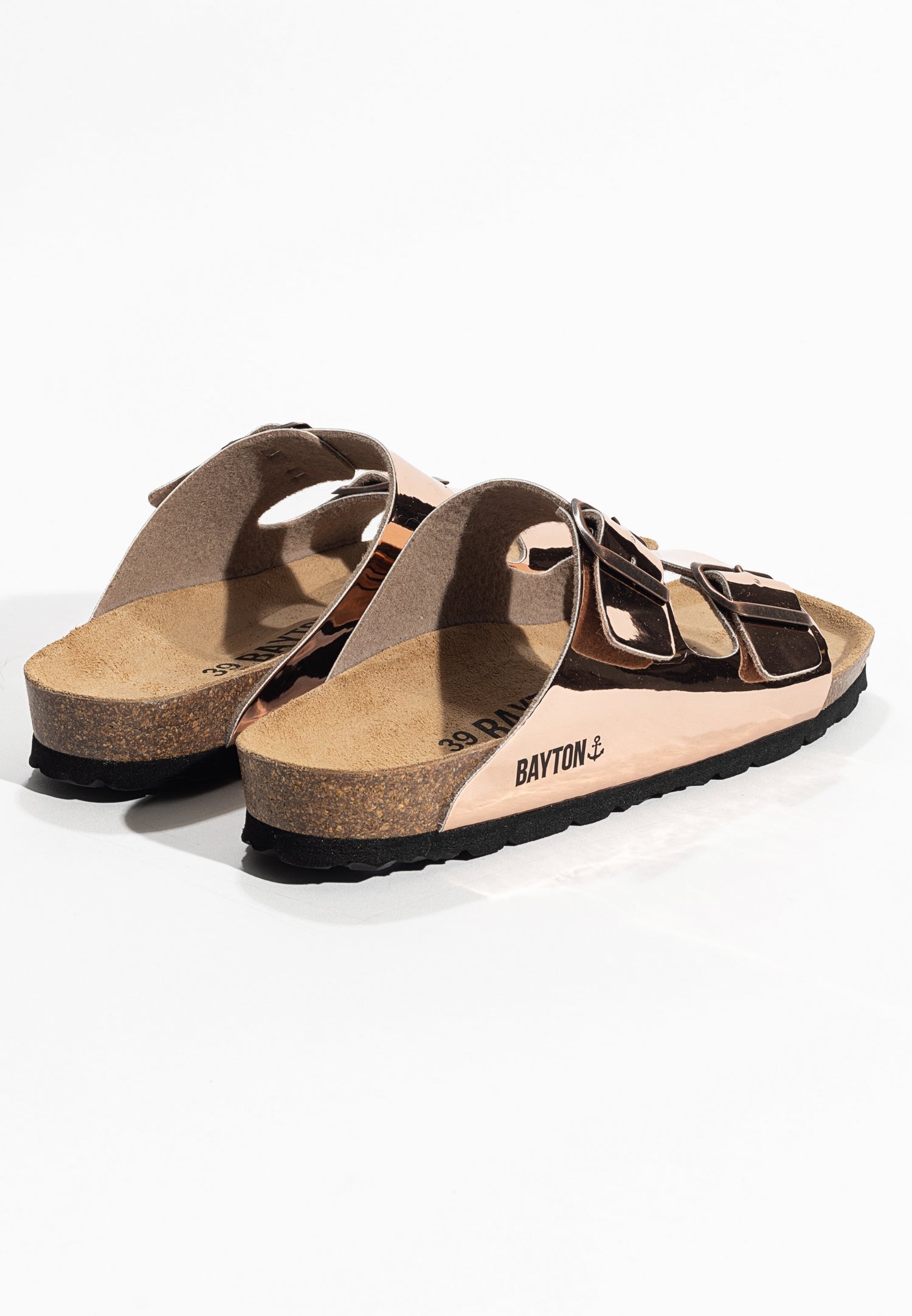 2 Straps Atlas Sandals Rose gold