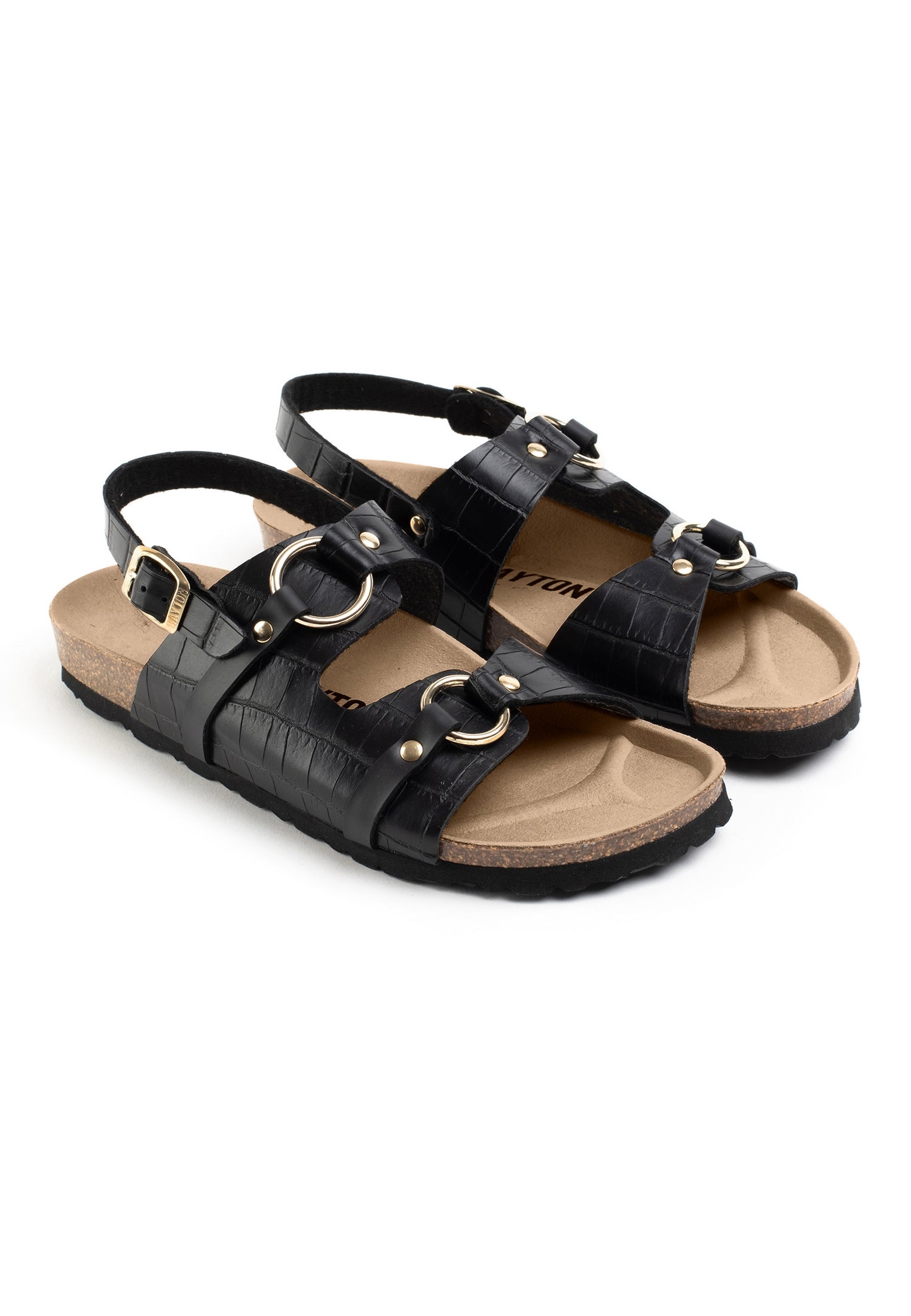 Astral Black Multi-Strap Sandals